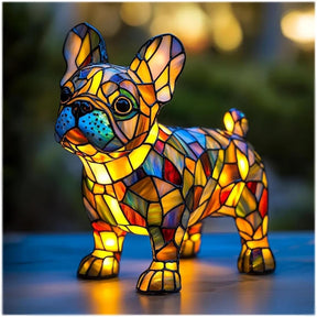 Luminária de Mesa Decorativa em Resina com Formato de Cachorro