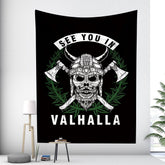 Tapeçaria Decorativa de Parede com Tema Viking