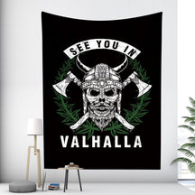 Tapeçaria Decorativa de Parede com Tema Viking