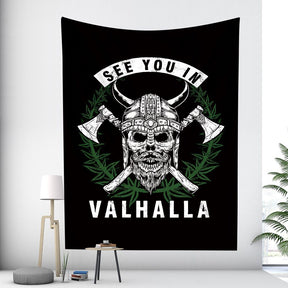 Tapeçaria Decorativa de Parede com Tema Viking