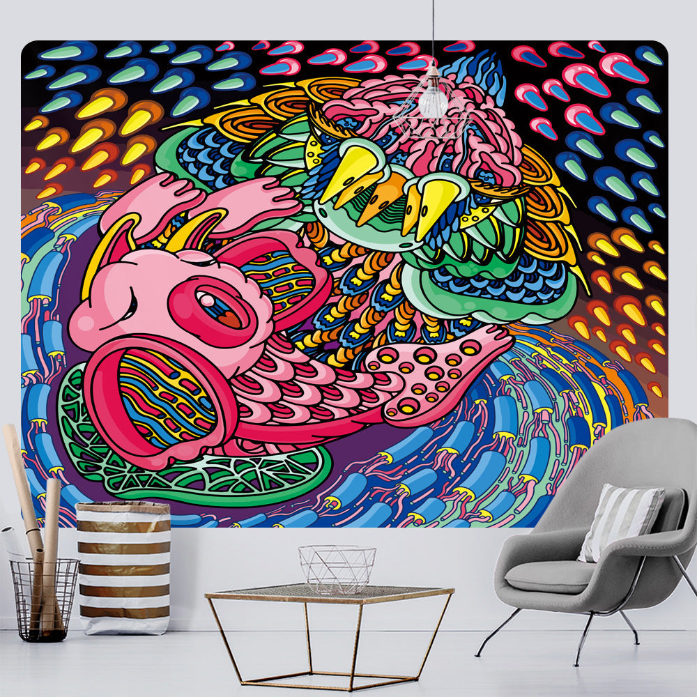 Tapeçaria Decorativa de Parede com Tema Viking
