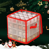 Caixa Organizadora de Enfeites de Natal de Plástico Transparente