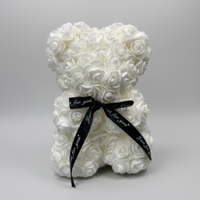 Urso de Rosas Presente de Dia das Mães Decoração de Urso de Flores Artificiais