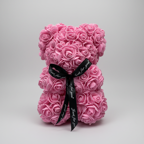 Urso de Rosas Presente de Dia das Mães Decoração de Urso de Flores Artificiais