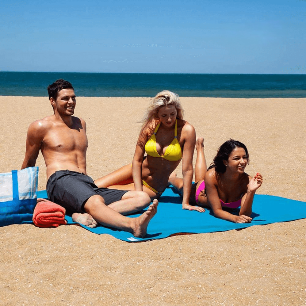 Tapete de Praia para Piquenique ao Ar Livre Sem Areia Dobrável para Viagem