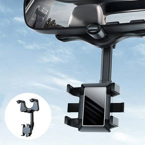 Suporte de Celular para Retrovisor de Carro Multifuncional com Rotação 360°