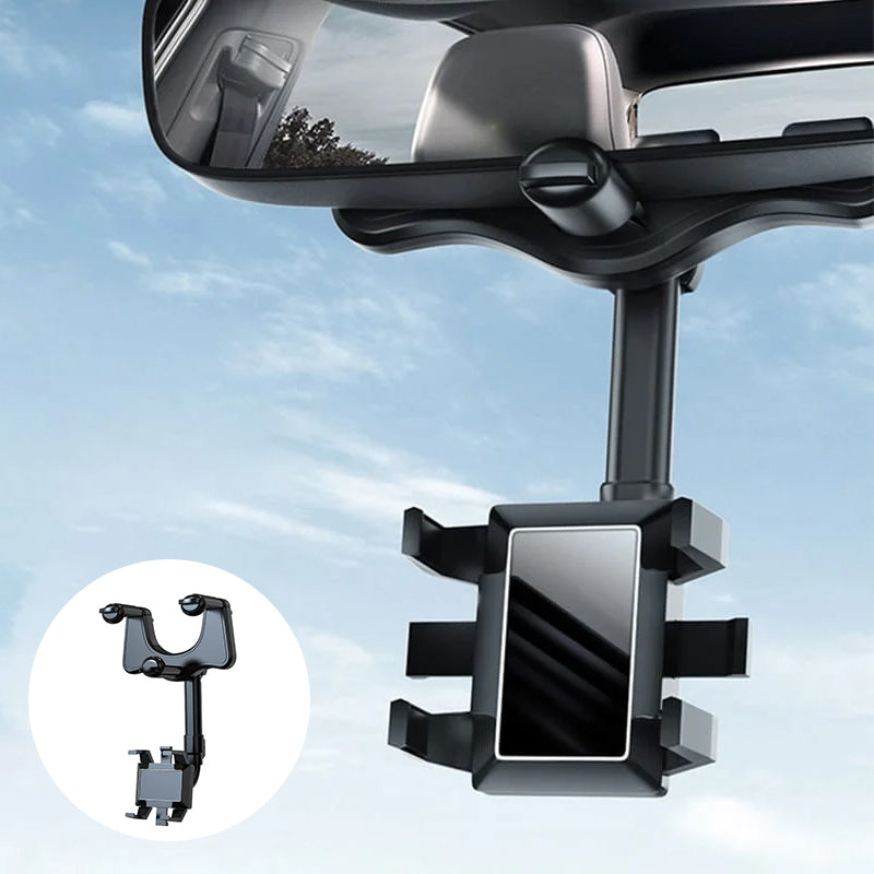 Suporte de Celular para Retrovisor de Carro Multifuncional com Rotação 360°