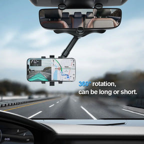 Suporte de Celular para Retrovisor de Carro Multifuncional com Rotação 360°