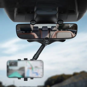 Suporte de Celular para Retrovisor de Carro Multifuncional com Rotação 360°