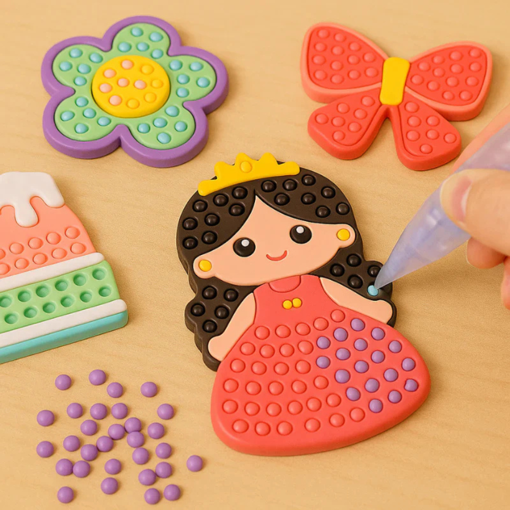 Kit de Artesanato Infantil de Pintura com Miçangas Conjunto de Atividades Criativas