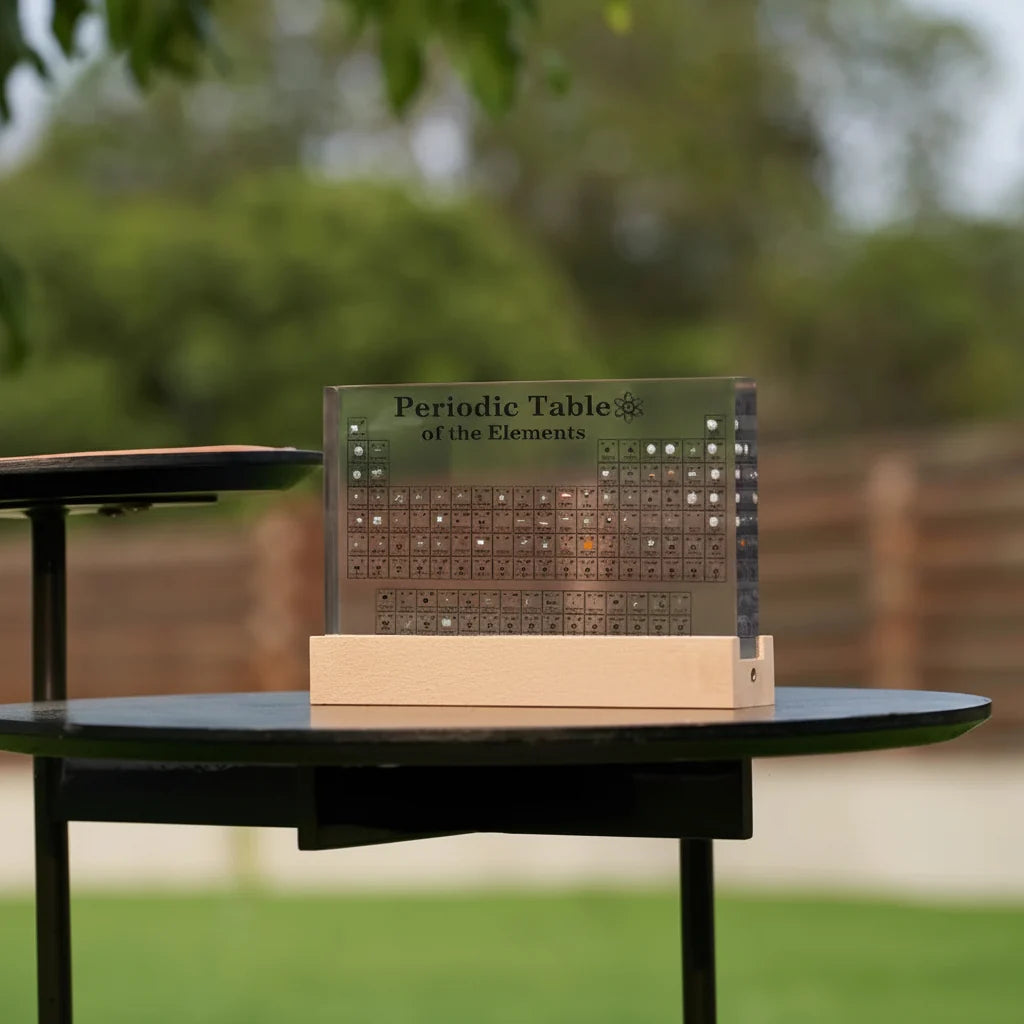 Periodic Table Acrylic Display Real Elements LED Light