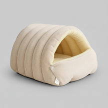 Cama de Pelúcia em Formato de Toca para Gatos, Macia e Aconchegante