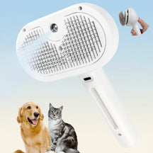 Pet Grooming Brush Self Cleaning Silicone Massage Spray Comb