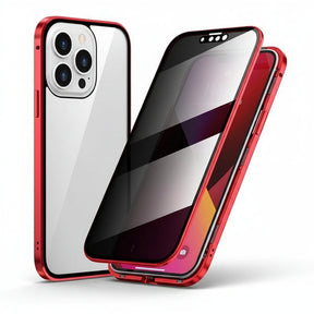 Capa de Celular com Proteção de Privacidade Anti-Espionagem de Vidro Temperado 360 Graus
