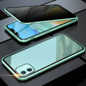 Capa de Celular com Proteção de Privacidade Anti-Espionagem de Vidro Temperado 360 Graus