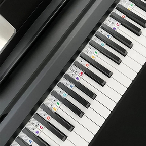 Adesivos de Silicone para Teclado de Piano Etiquetas de Notas Aprendizado de Teclas