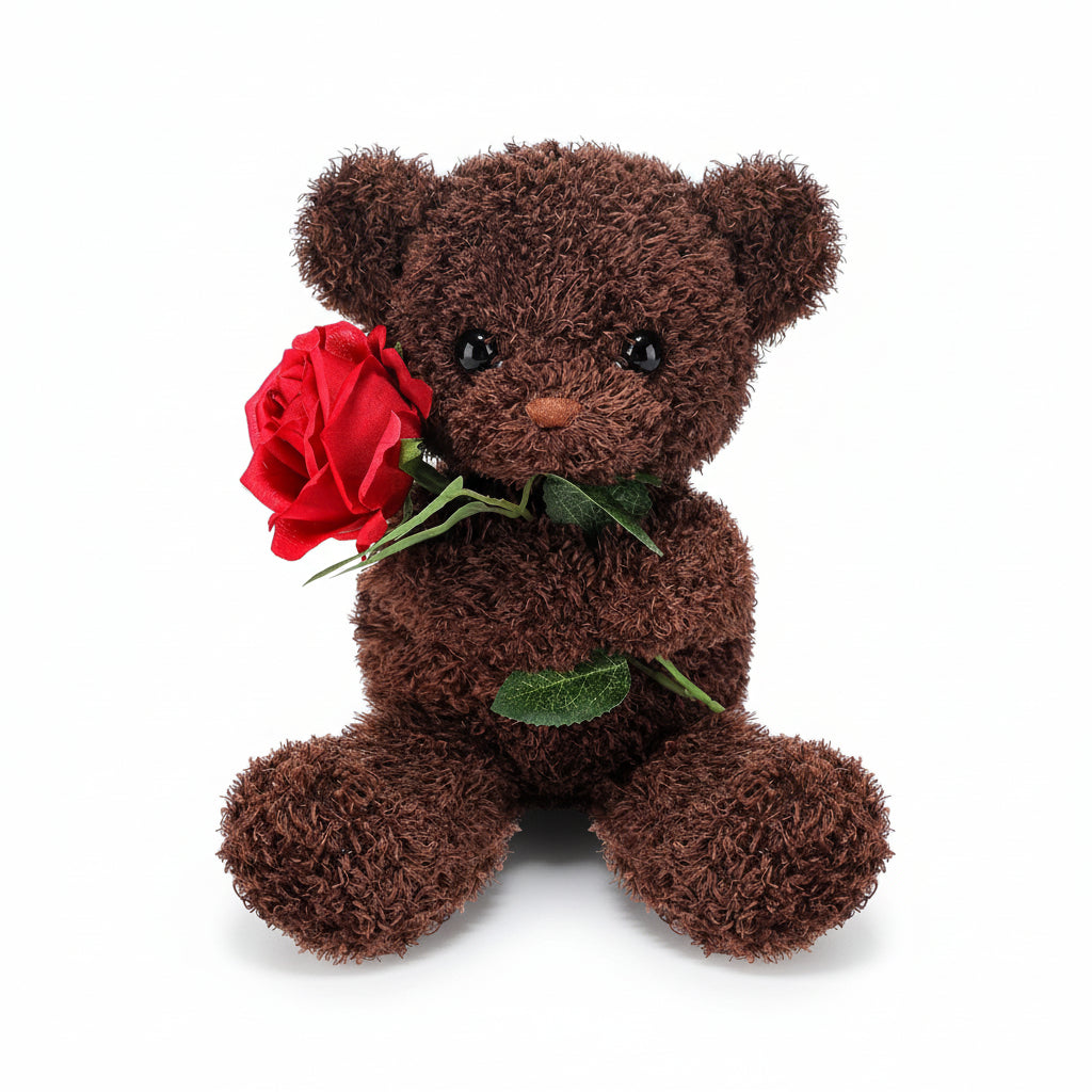 Urso de Pelúcia para o Dia dos Namorados com Rosa Presente de Pelúcia