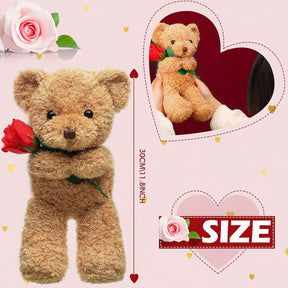 Urso de Pelúcia para o Dia dos Namorados com Rosa Presente de Pelúcia