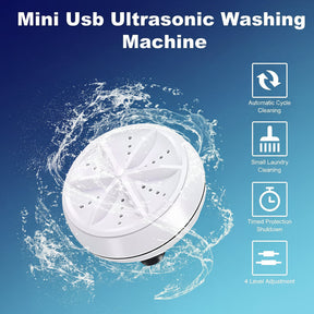 Mini Máquina de Lavar Portátil Ultrassônica USB para Roupas
