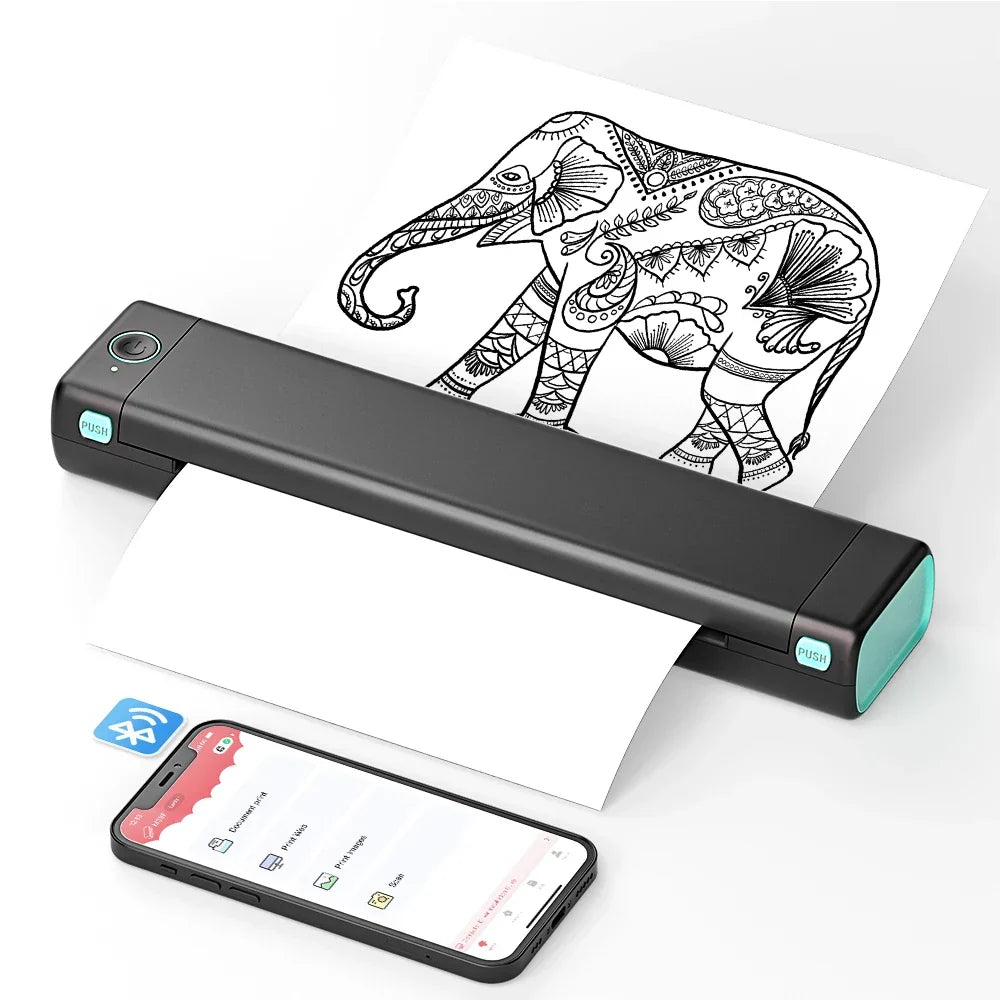 Impressora Térmica Portátil Sem Fio Bluetooth Compacta
