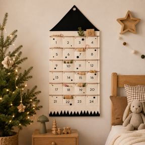 Design de Tecido para Calendário de Contagem Regressiva de Natal Personalizado