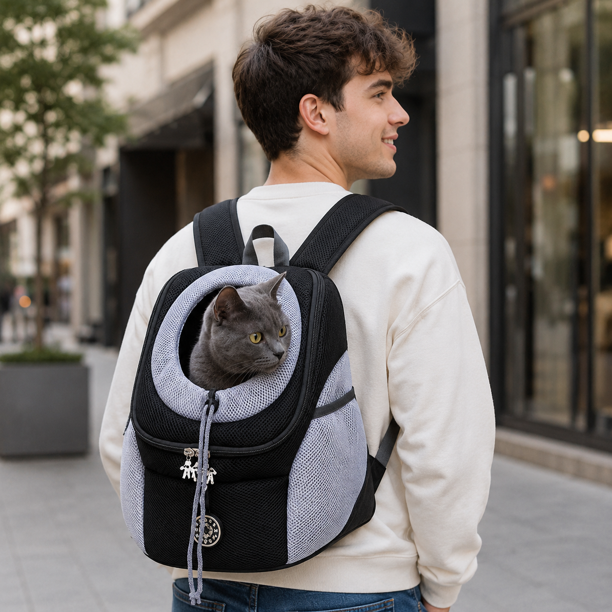 Mochila de Transporte para Cães, Design Prático para Viagens