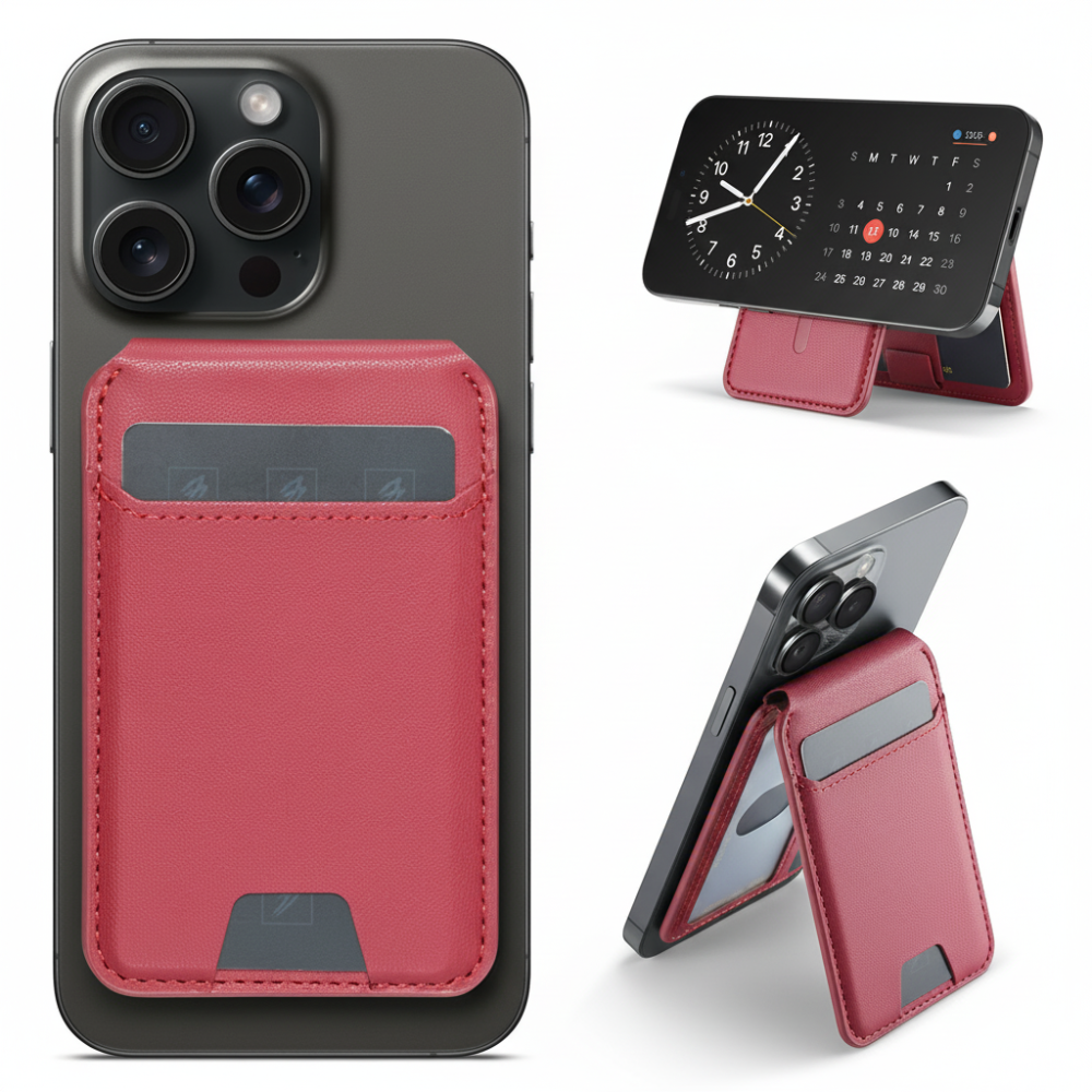 Porta-cartão Magnético com Suporte para Celular e Rastreamento Find My
