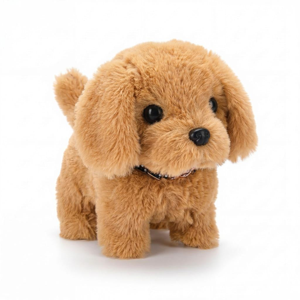 Brinquedo de Pelúcia Interativo para Cachorro Filhote Realista que se Move