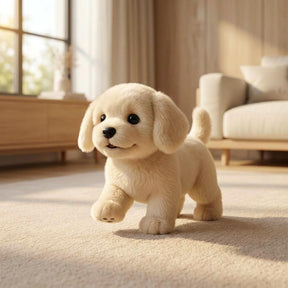 Brinquedo de Pelúcia Interativo para Cachorro Filhote Realista que se Move