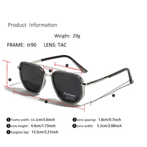Polarized Sunglasses Retro Square UV Protection Wristbands
