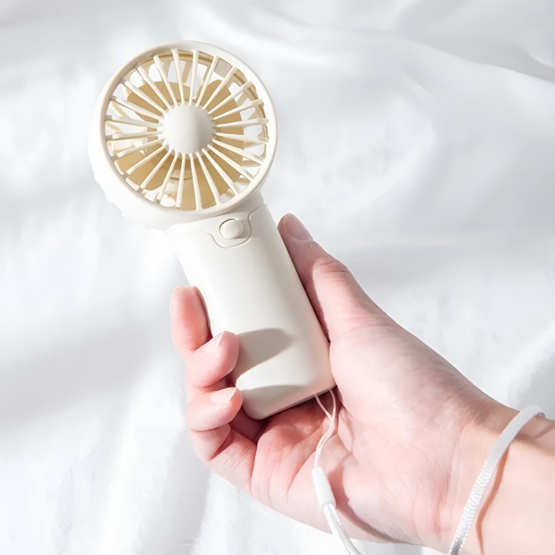 ZenWave Traveler | Miniventilador Portátil – De mão, a pilha e pronto para viagens