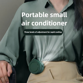 Mini Clip-On Neck Fan - Portable Adjustable Foldable Personal Cooling Fan