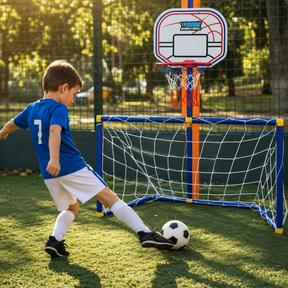 Brinquedo de Futebol e Basquete Portátil para Esportes ao Ar Livre
