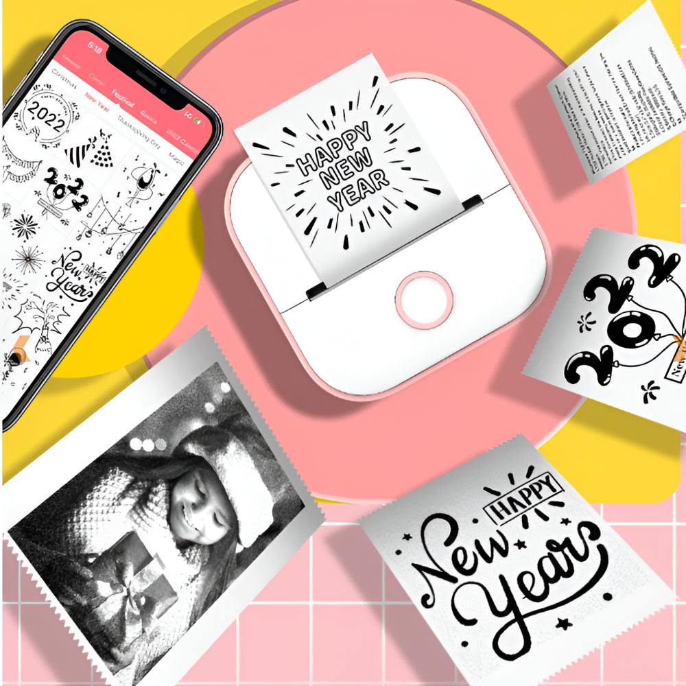 Impressora Térmica Portátil Bluetooth de Bolso para Fotos e Etiquetas