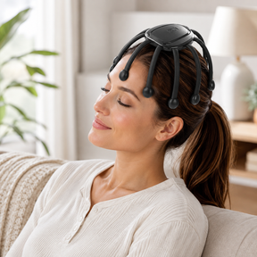 Massageador de Cabeça Elétrico Portátil Shiatsu Sem Fio