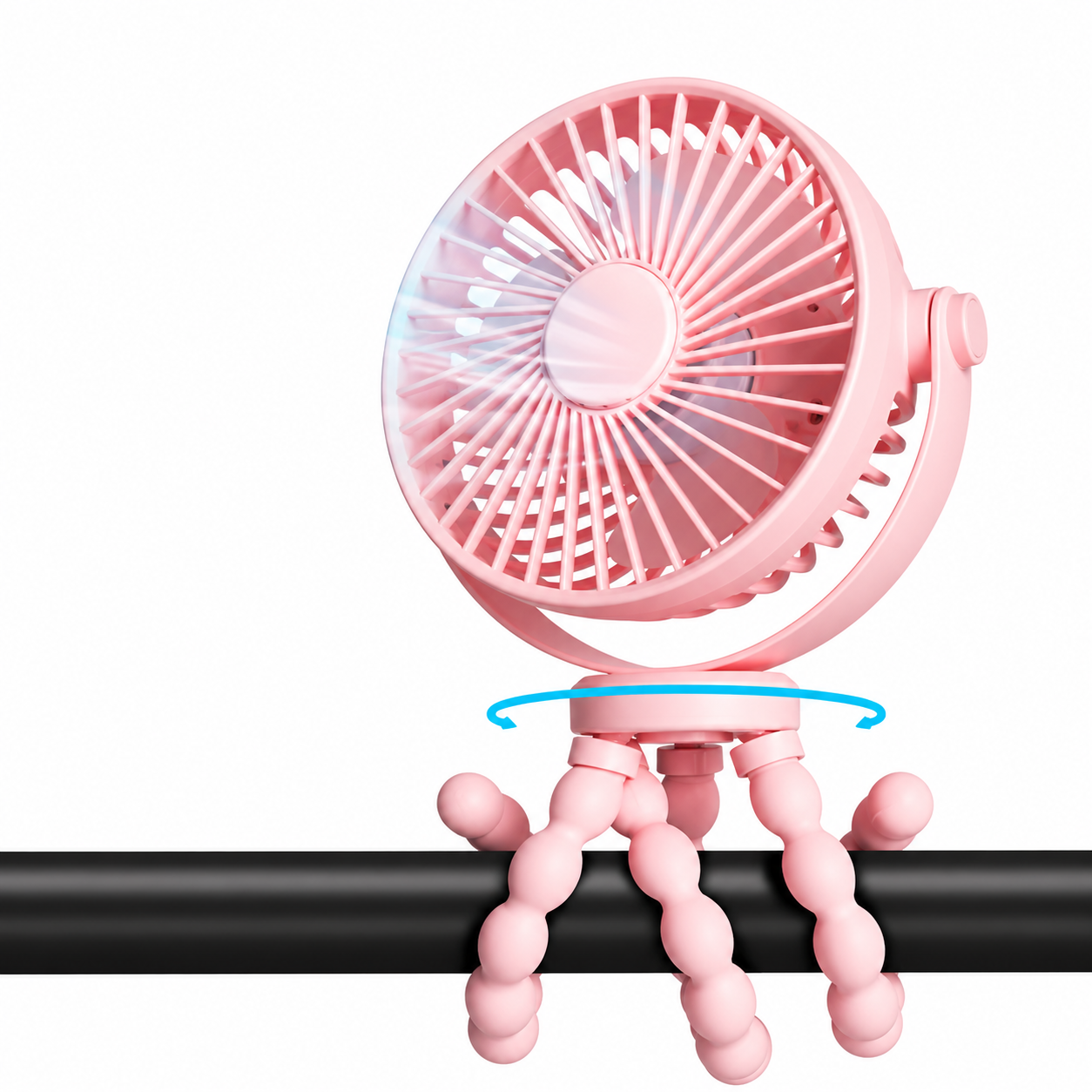 Ventilador Portátil Recarregável de Clipe USB para Mesa