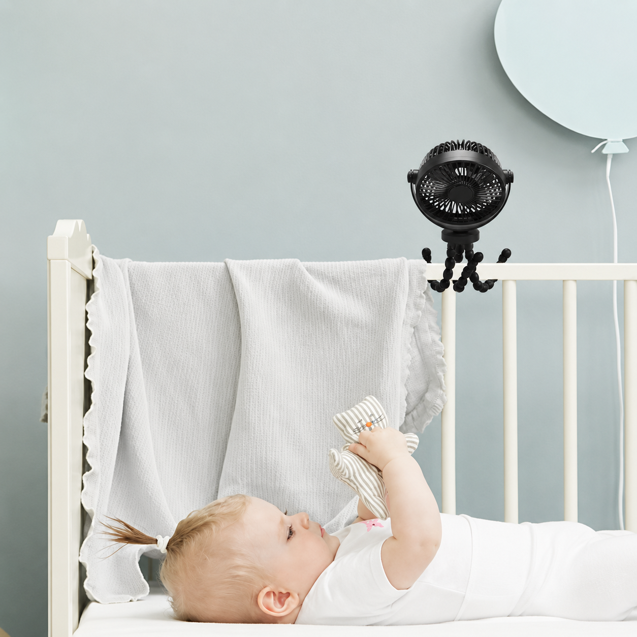 Ventilador Portátil Recarregável de Clipe USB para Mesa