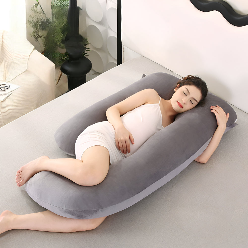 Travesseiro de Corpo para Gestantes Almofada de Dormir Formato em U