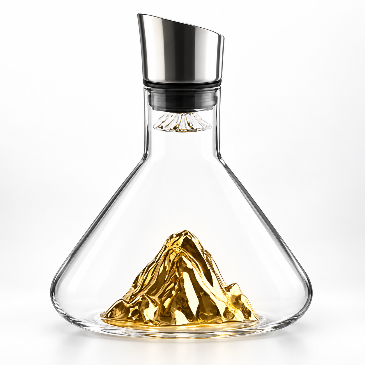 Decanter de Vinho Premium Design de Montanha Bico Dosador Elegante