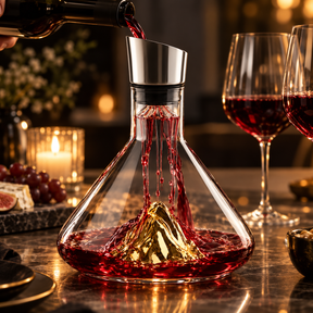 Decanter de Vinho Premium Design de Montanha Bico Dosador Elegante