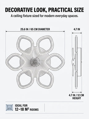 Crystal clover fandelier chandelier ceiling fan with LED light