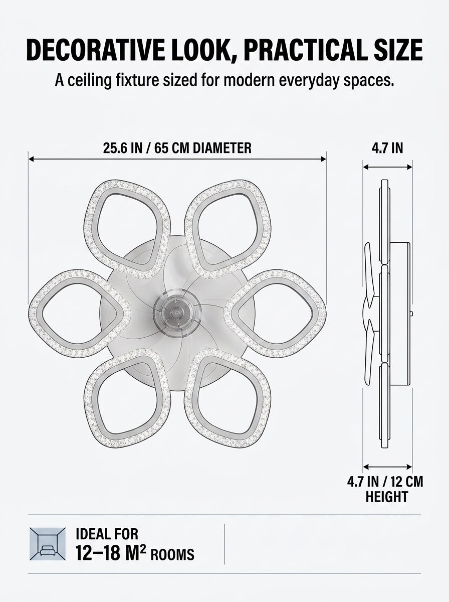 Crystal clover fandelier chandelier ceiling fan with LED light