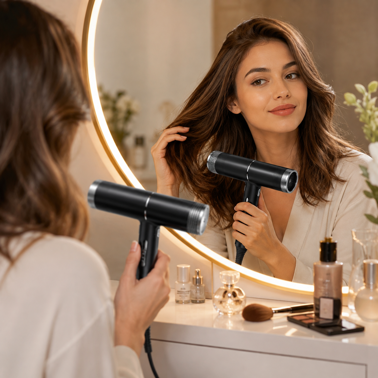 Secador de Cabelo Profissional Leve de Alta Velocidade com Design Compacto