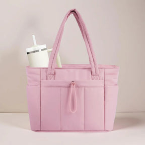 Womens Tote Bag Quilted Puffer Laptop Sleeve Travel Organizer