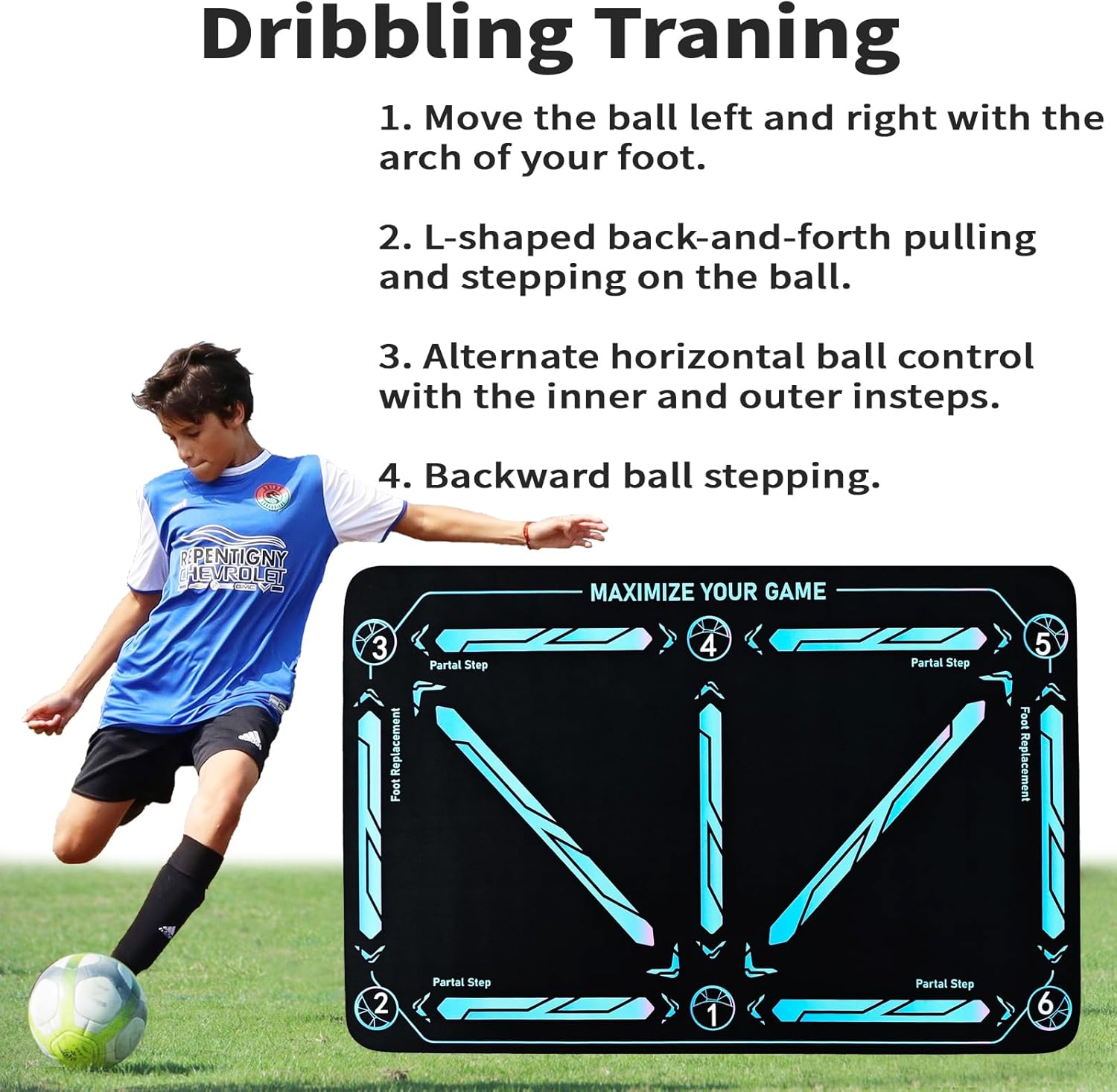 Tapete de treino de futebol para todos os níveis de habilidade