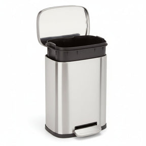 Trash Can Small Bathroom Stainless Steel Soft Close Pedal Bin
