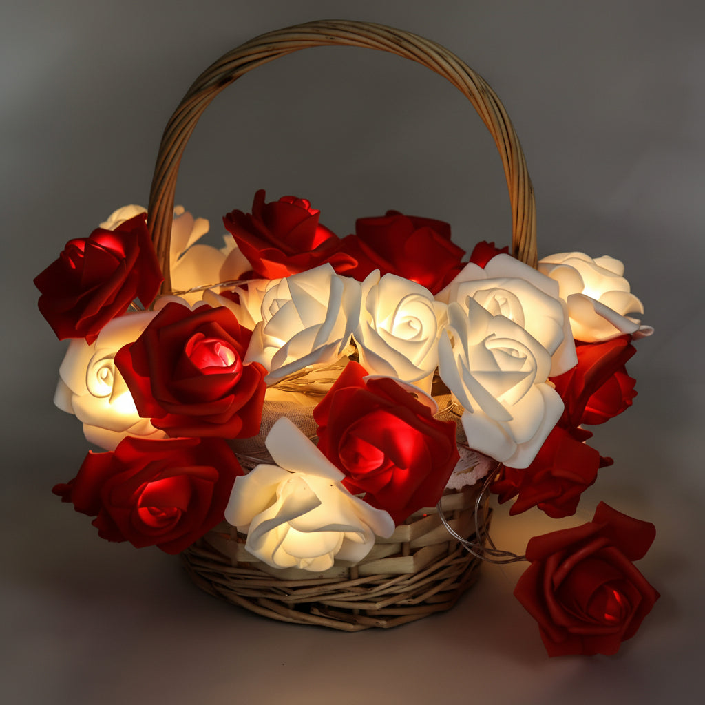 Luzes de Fada Rosas a Pilha Decoração Romântica