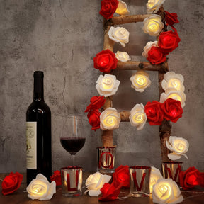 Luzes de Fada Rosas a Pilha Decoração Romântica