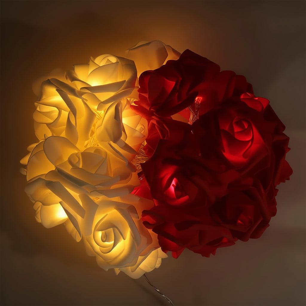 Luzes de Fada Rosas a Pilha Decoração Romântica