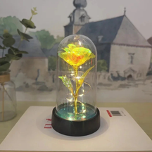 Luminária de Mesa LED Cúpula de Vidro Rosa Luz Decorativa Romântica